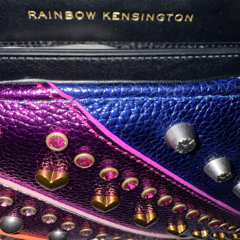 Kurt Geiger Kensington Rainbow Studded Shoulder Bag Large NWT - Picture 4 of 6